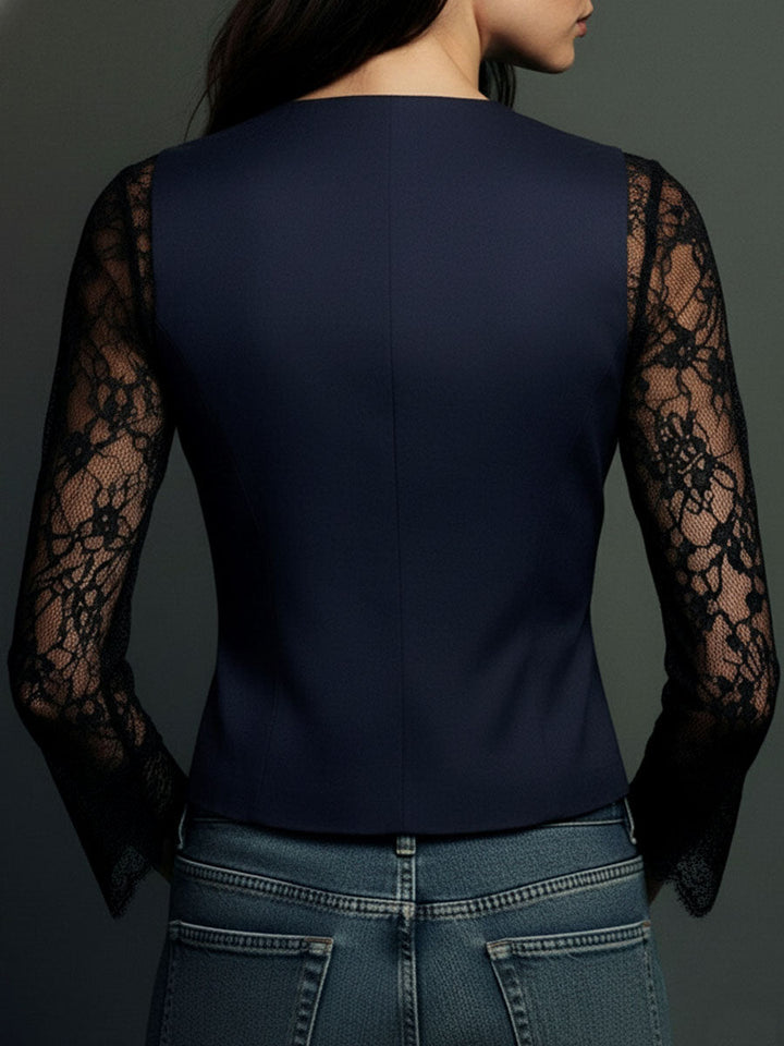 Zelda - Elegant Blazer with Lace Sleeves