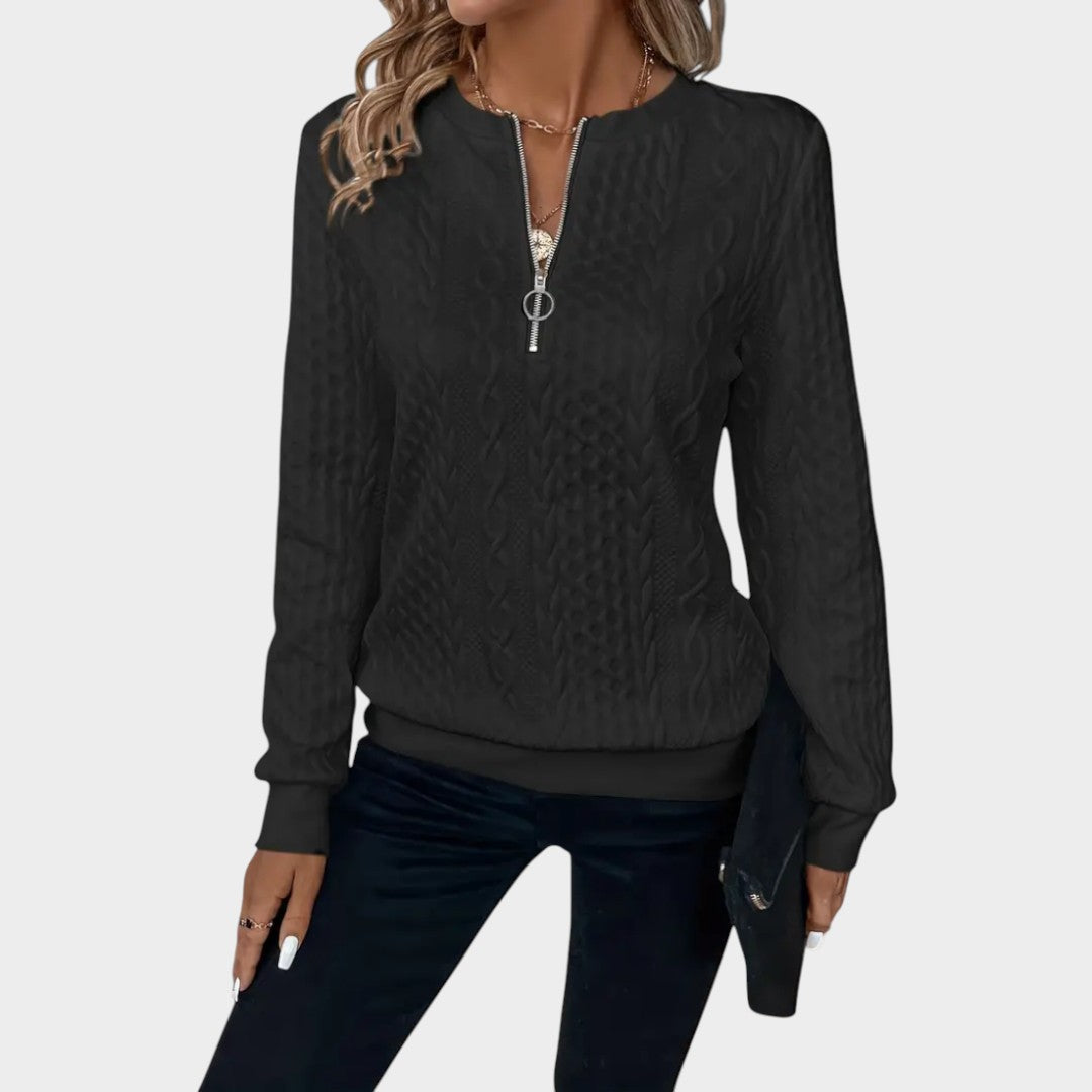 Aurelie - Soft Zip-Up Cardigan