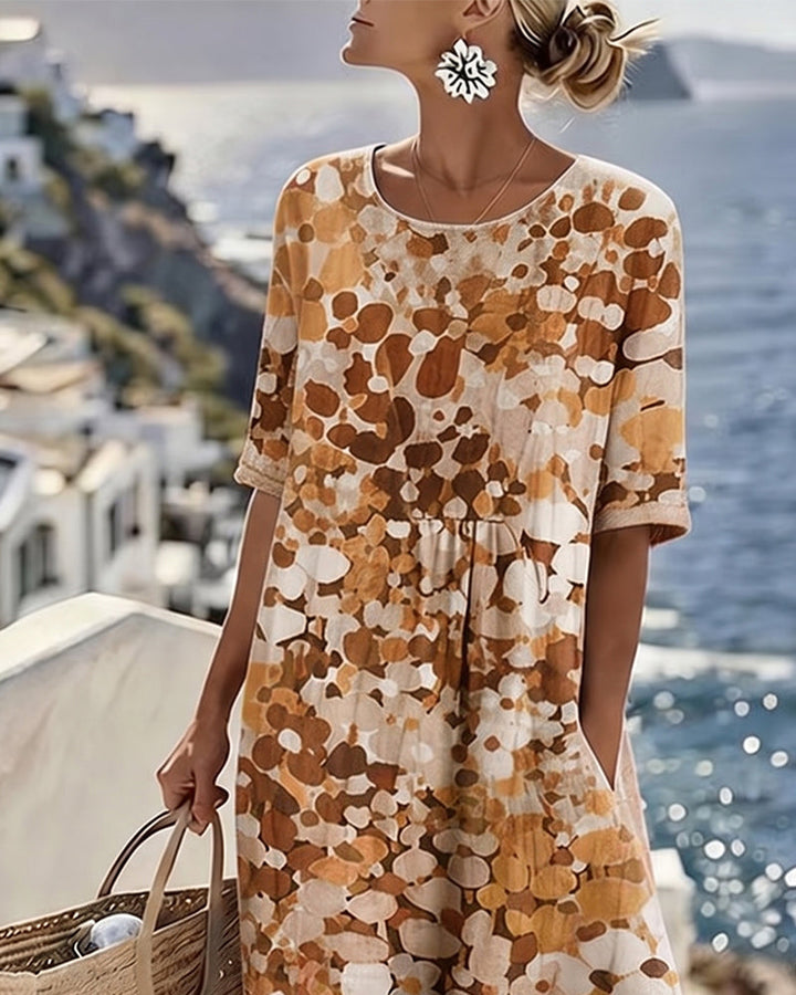 April - Floral Midi A-Line Dress