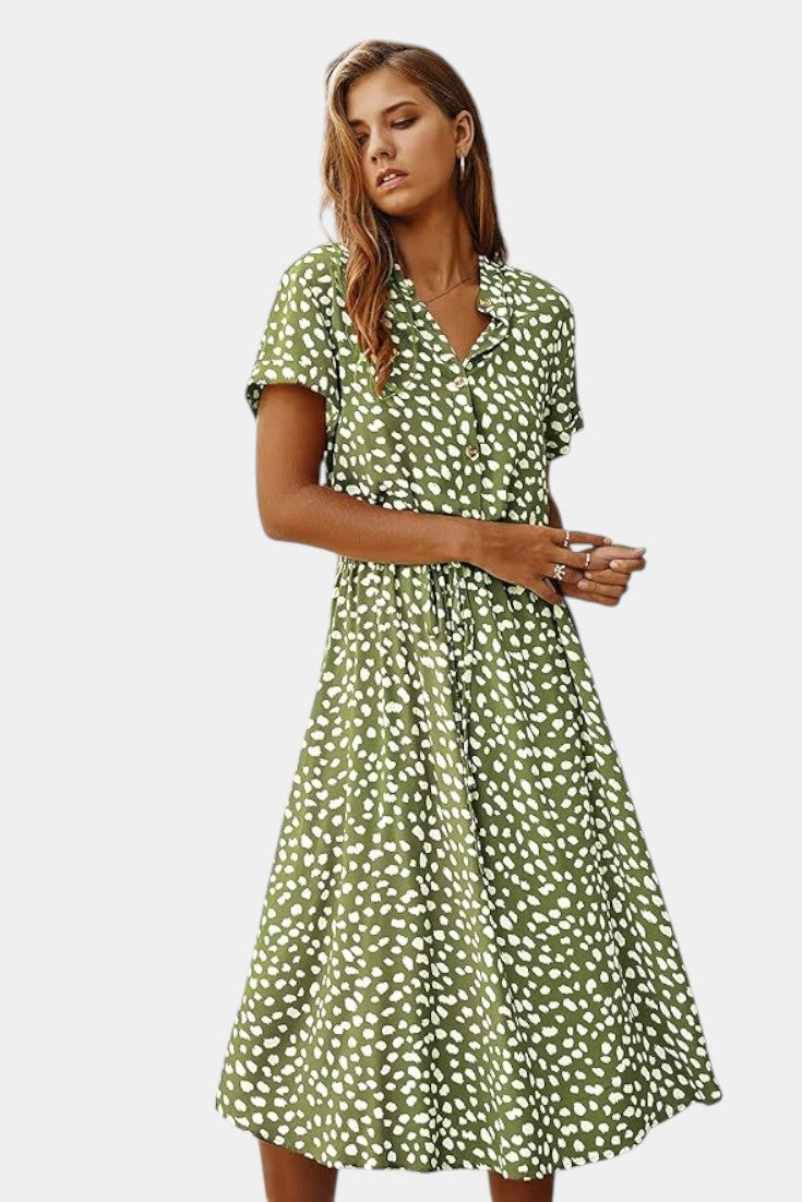 Armina - Polka Dot Midi Dress