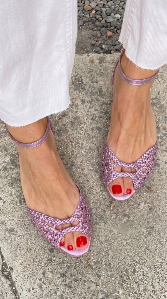 Sonia - Gold Woven Flat Sandals