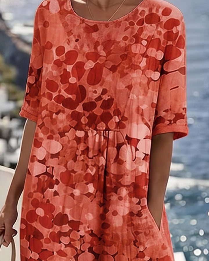 April - Floral Midi A-Line Dress