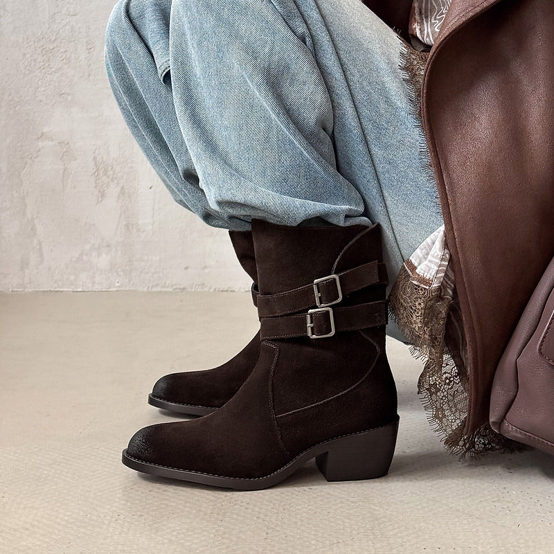 Annabel - Genuine Leather Western Boots