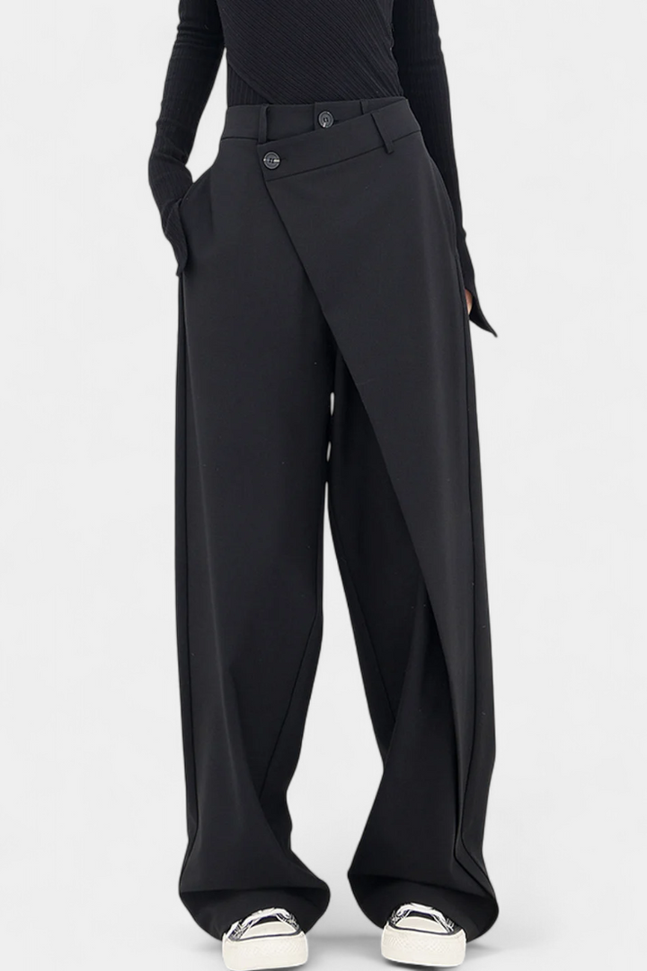 Saige - Wrap-Waist Straight Pants