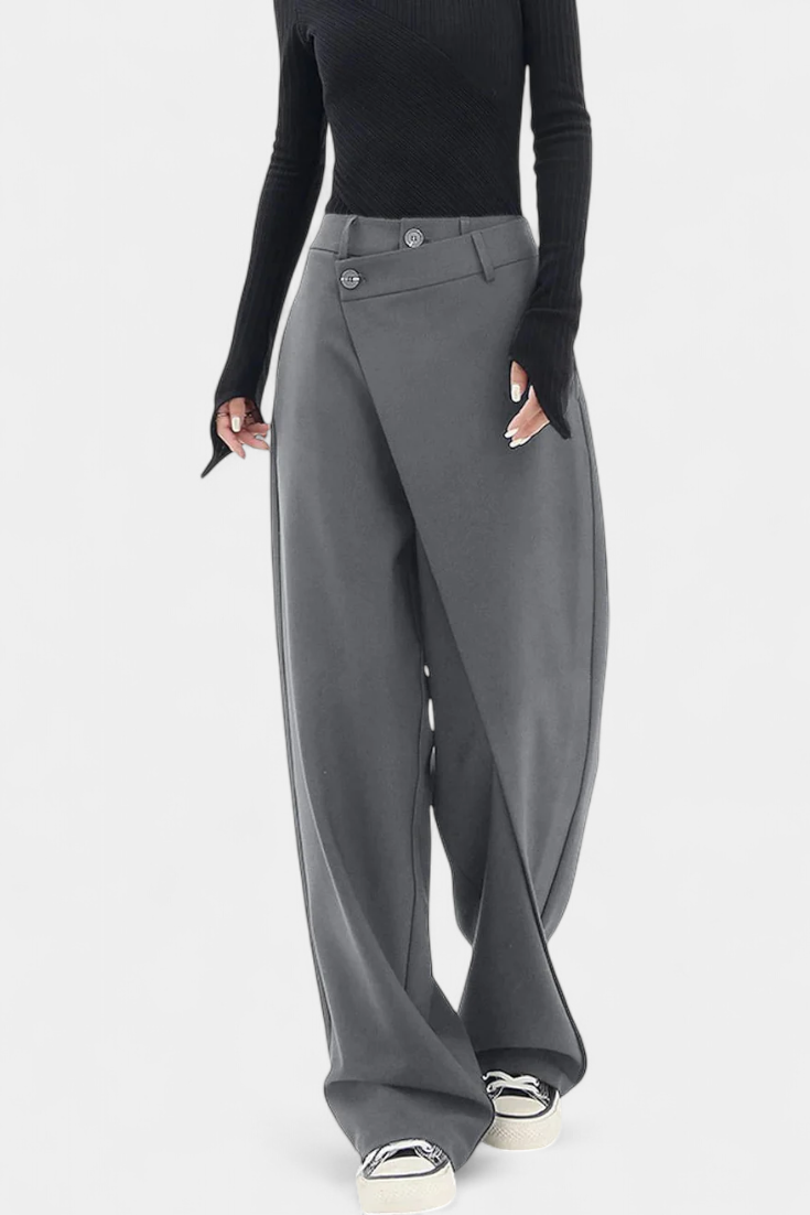 Saige - Wrap-Waist Straight Pants