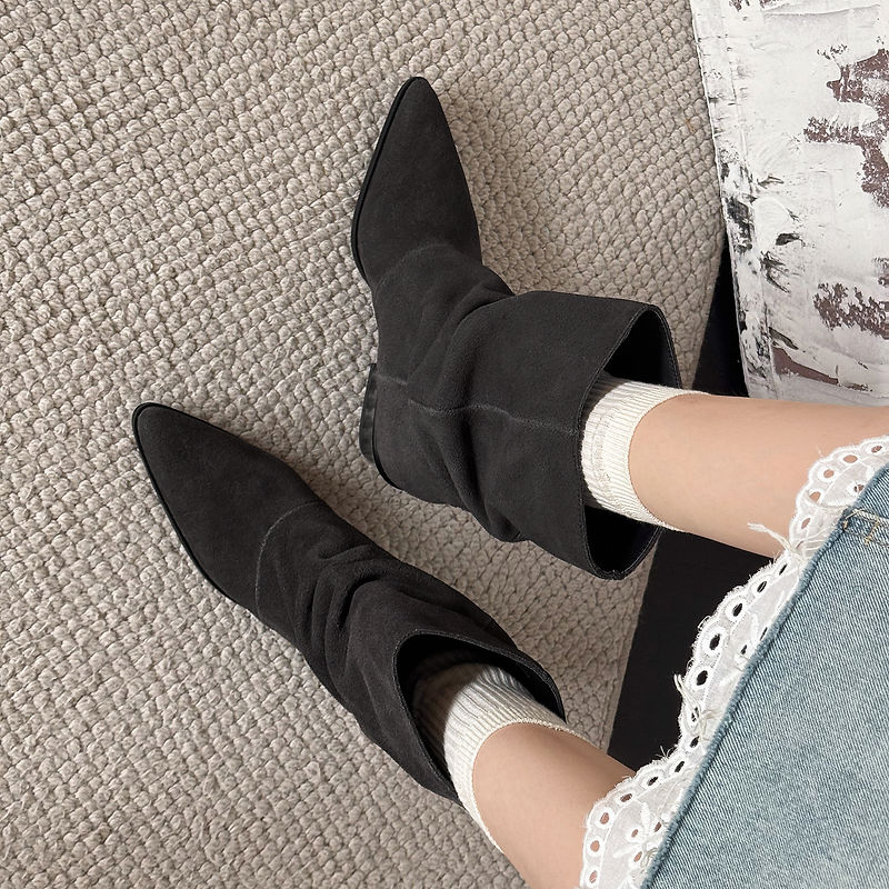 Bronwyn - Genuine Leather Western Ankle Boots