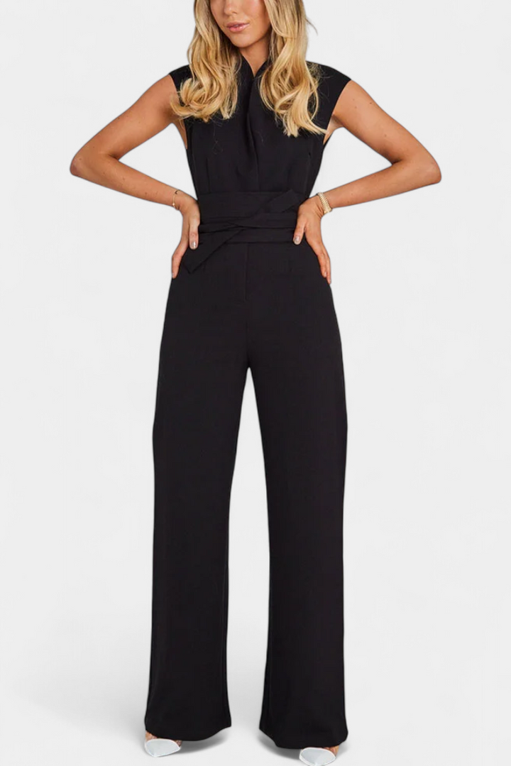 Audrina - Sleeveless Flared Jumpsuit