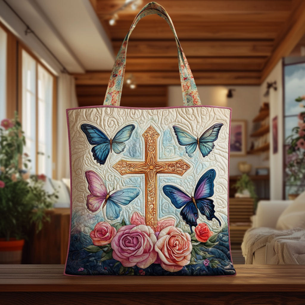 Bolsa Tote Acolchada Mariposa