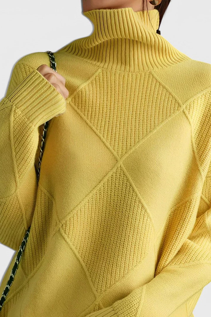 Stephanie - High-Neck Cashmere Cardigan