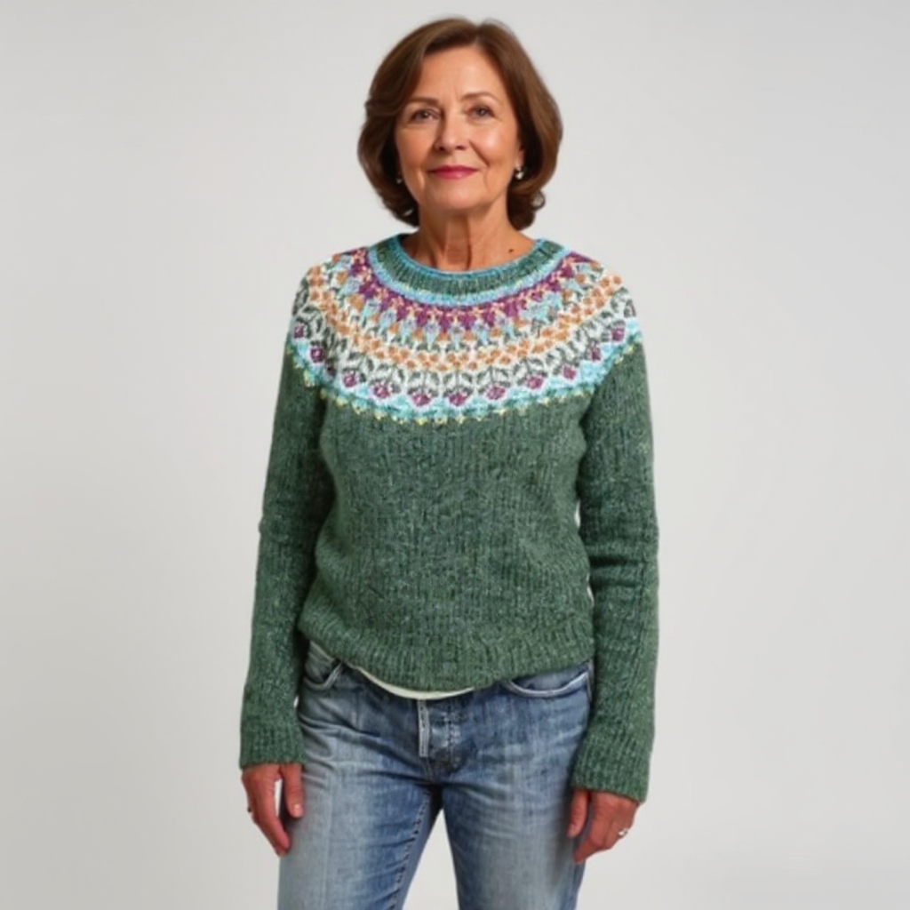 Ariadne - Vintage Patterned Knit Sweater