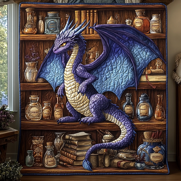 Little Dragon Alchemy Quilted Blanket