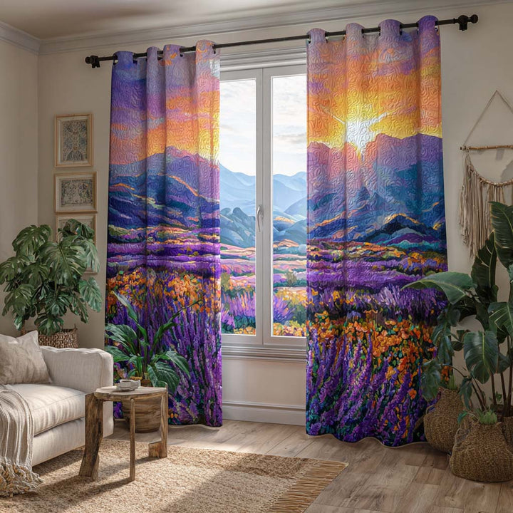Mountain Light Quilted Curtains