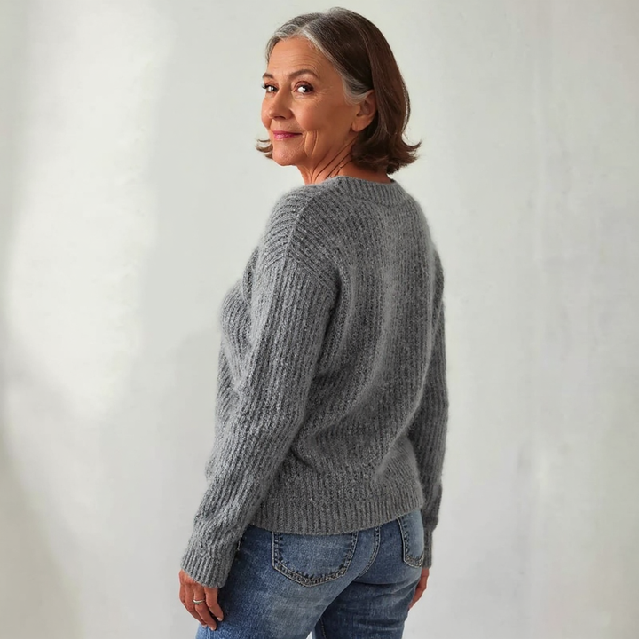 Allegra - Vintage Patterned Knit Sweater