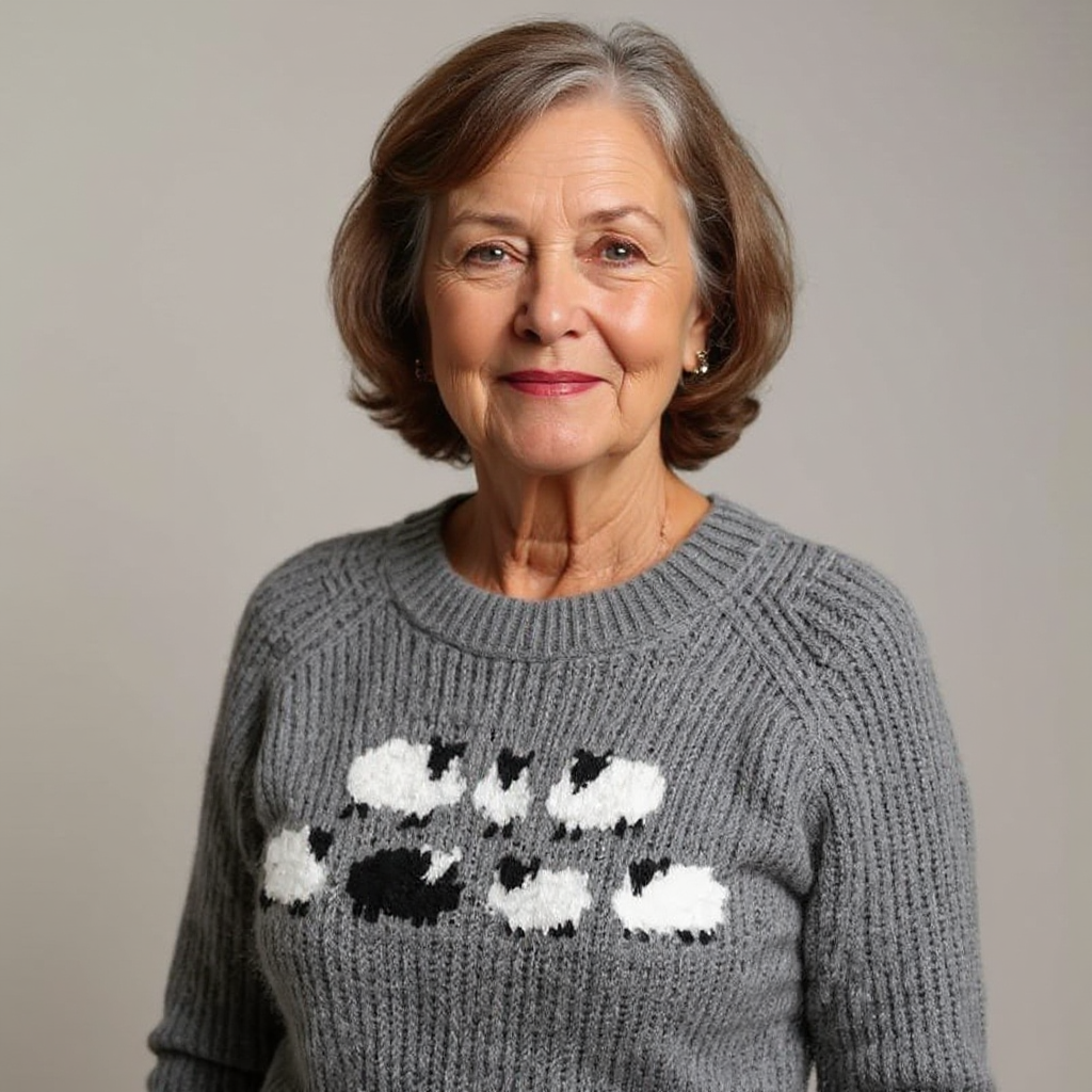 Allegra - Vintage Patterned Knit Sweater