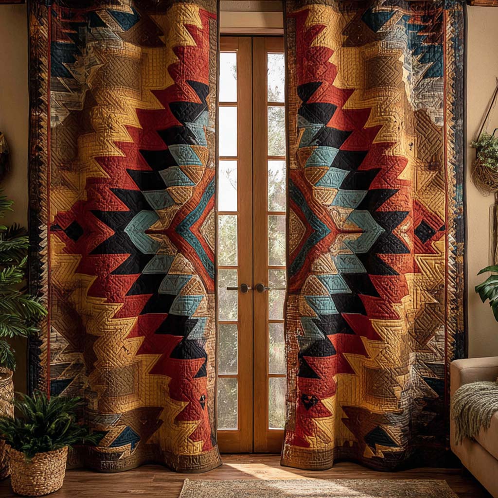 Ancient Sandstone Quilted Curtains