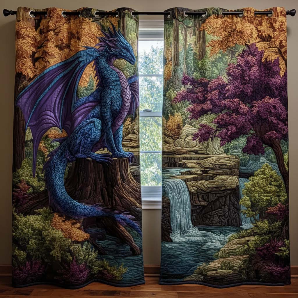 Blue Sky Quilted Curtains