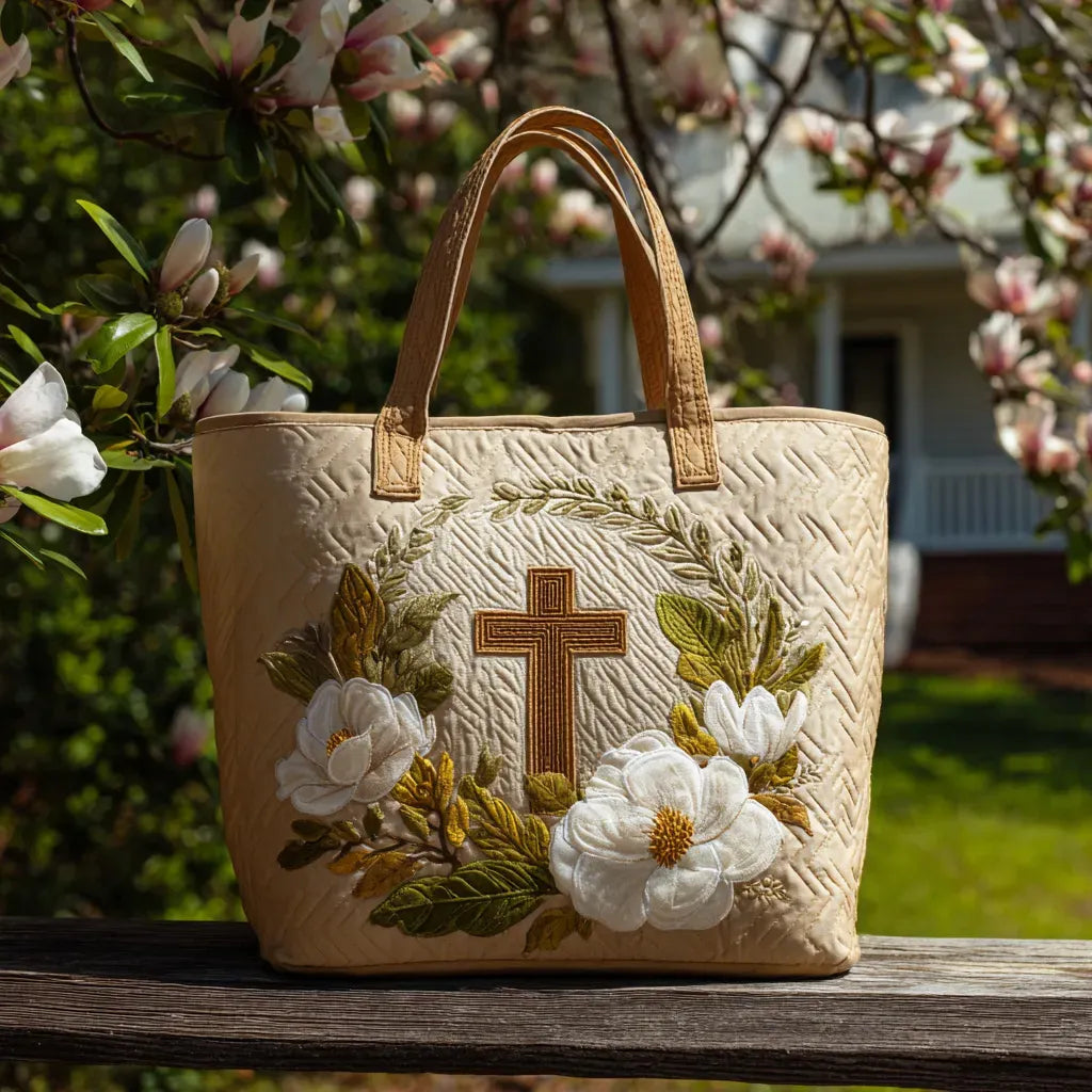 Bolso Tote Acolchado - Cruz Sagrada