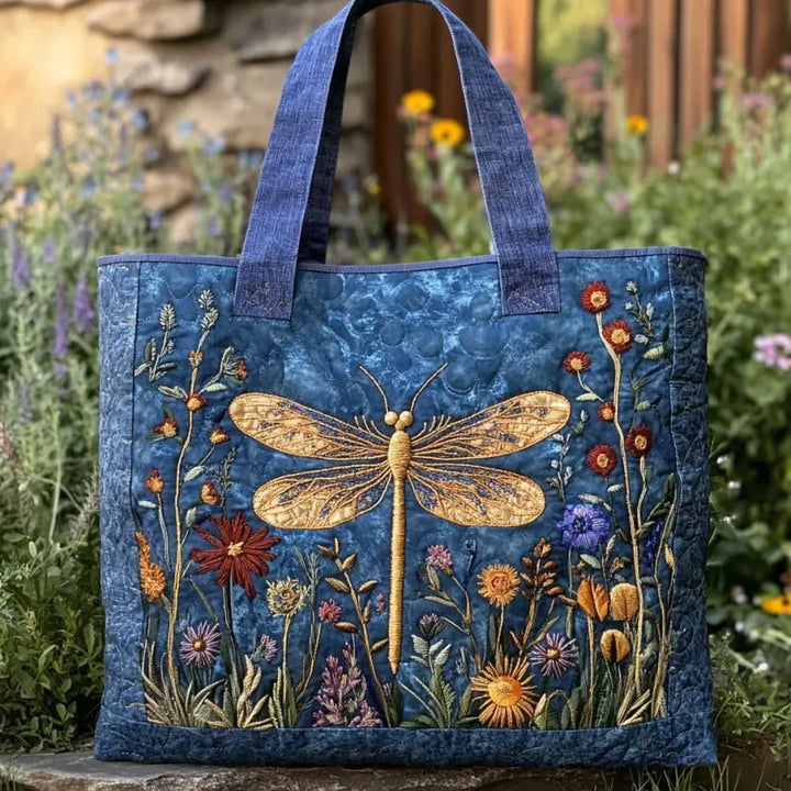 Bolsa Tote Acolchada - Libélula Dorada
