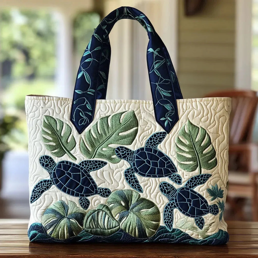 Bolsa Tote Acolchada - Gracia de Tortuga Marina