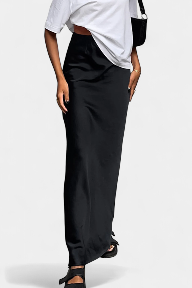 Avril - Satin Utility Maxi Skirt