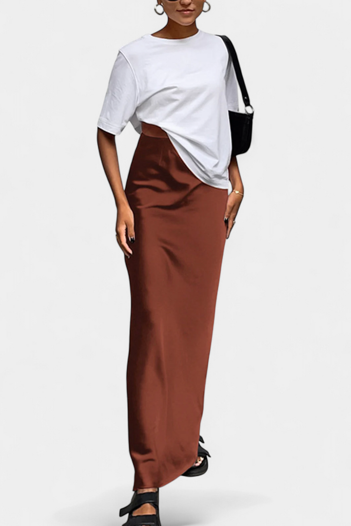 Avril - Satin Utility Maxi Skirt