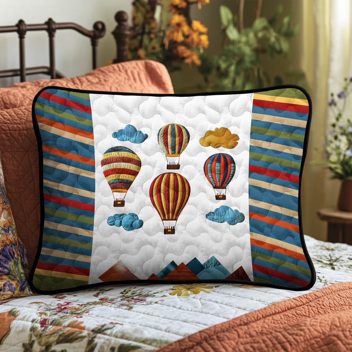 Balloon Breeze Quilted Pillow Cover