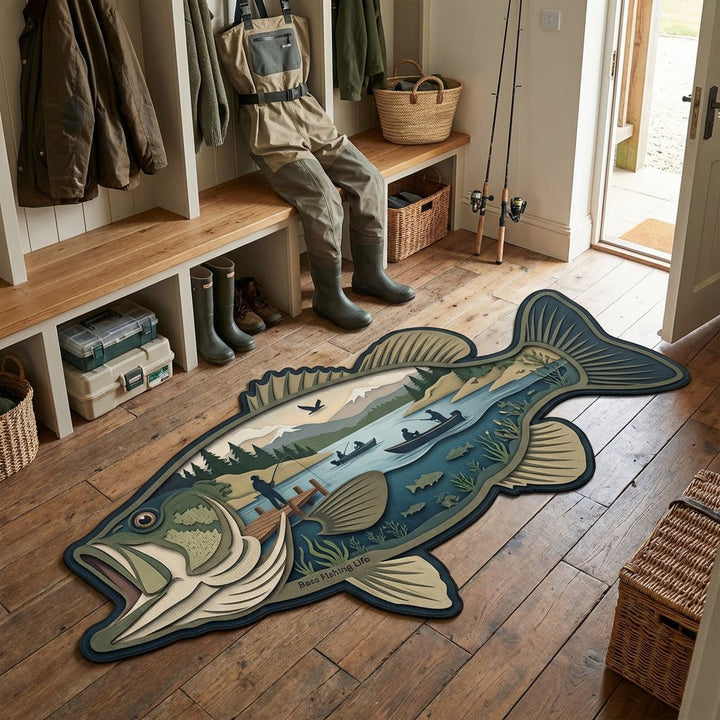 Bass Drift Custom Shaped Rug