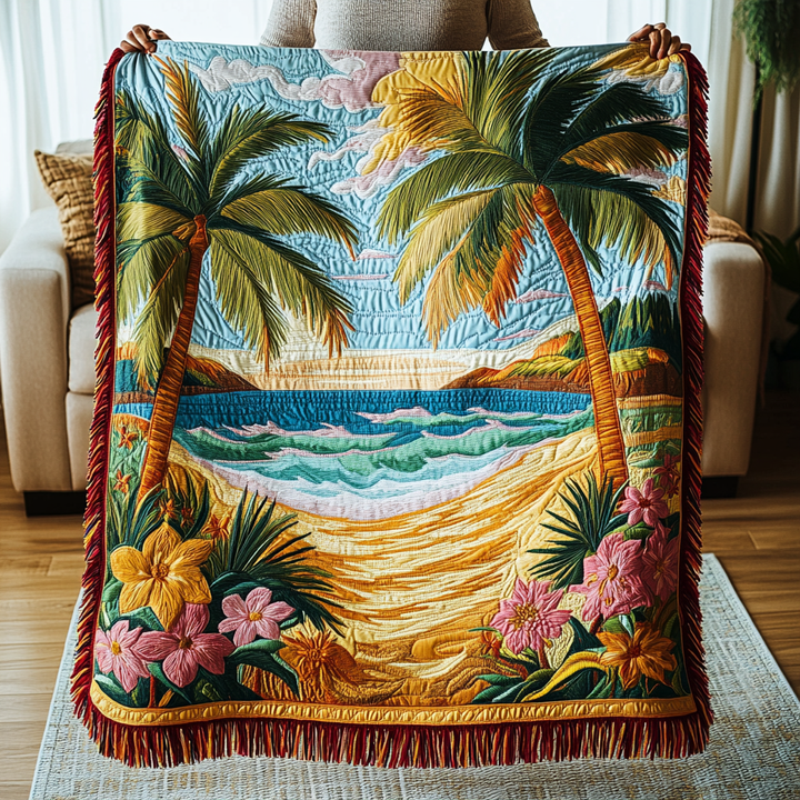 Tranquil Beach Woven Blanket