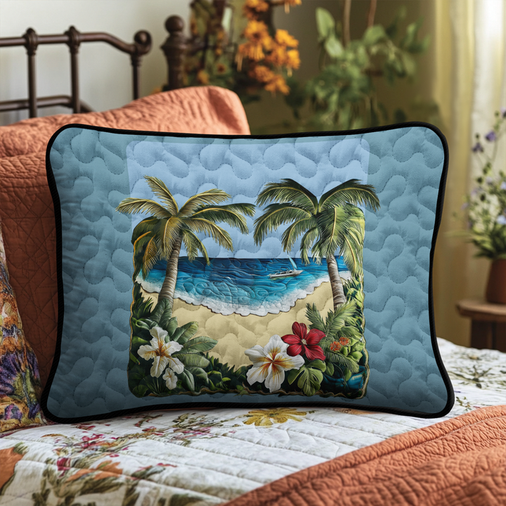 Beachfront Serenity Quilted Pillow Covers