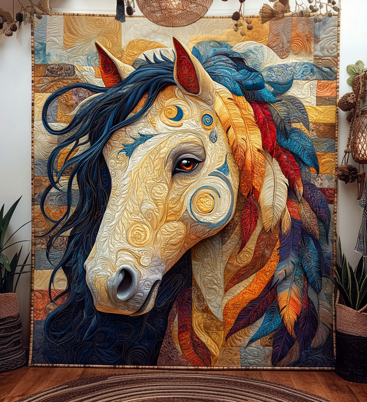 Horse Quilted Blanket