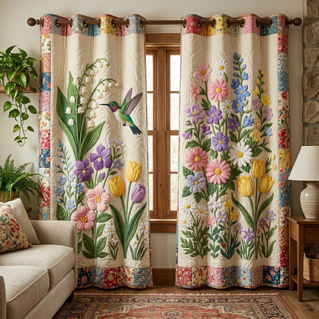 Blooming Garden Quilted Curtains