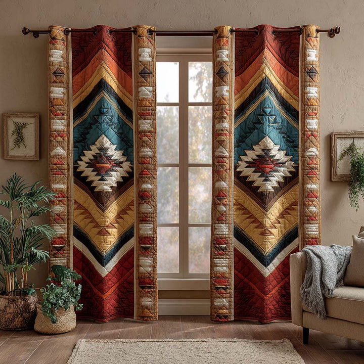 Blue Plateau Quilted Curtains