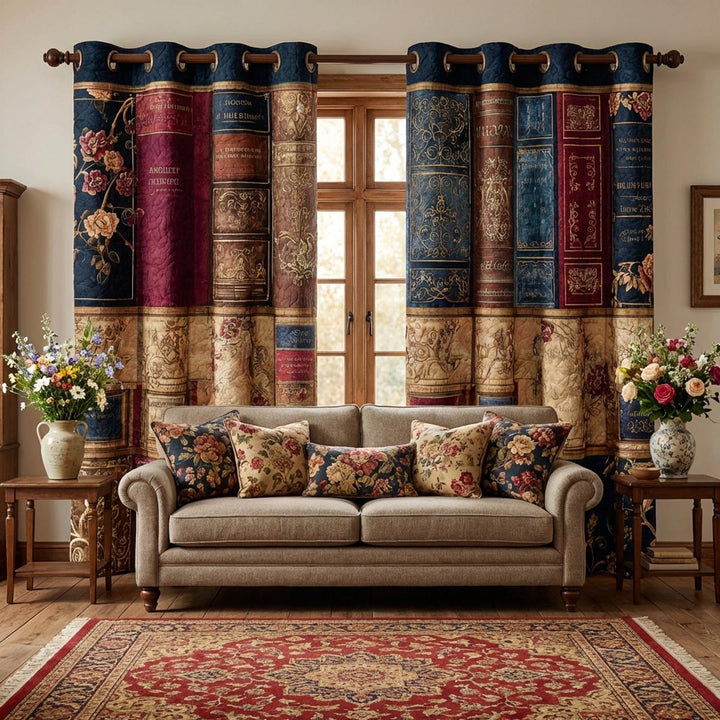 Book Nook Quilted Curtains