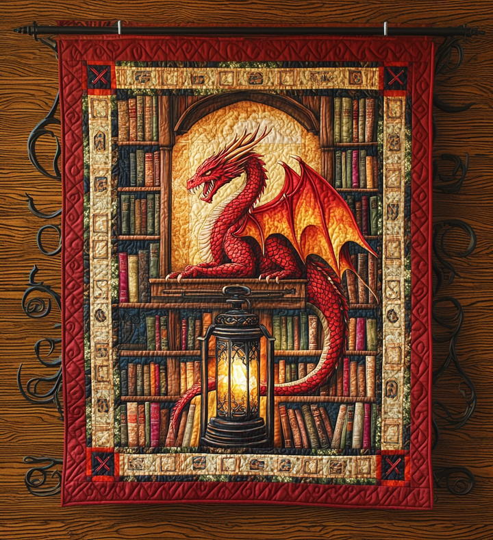Classic Patchwork Dragon Quilted Blanket