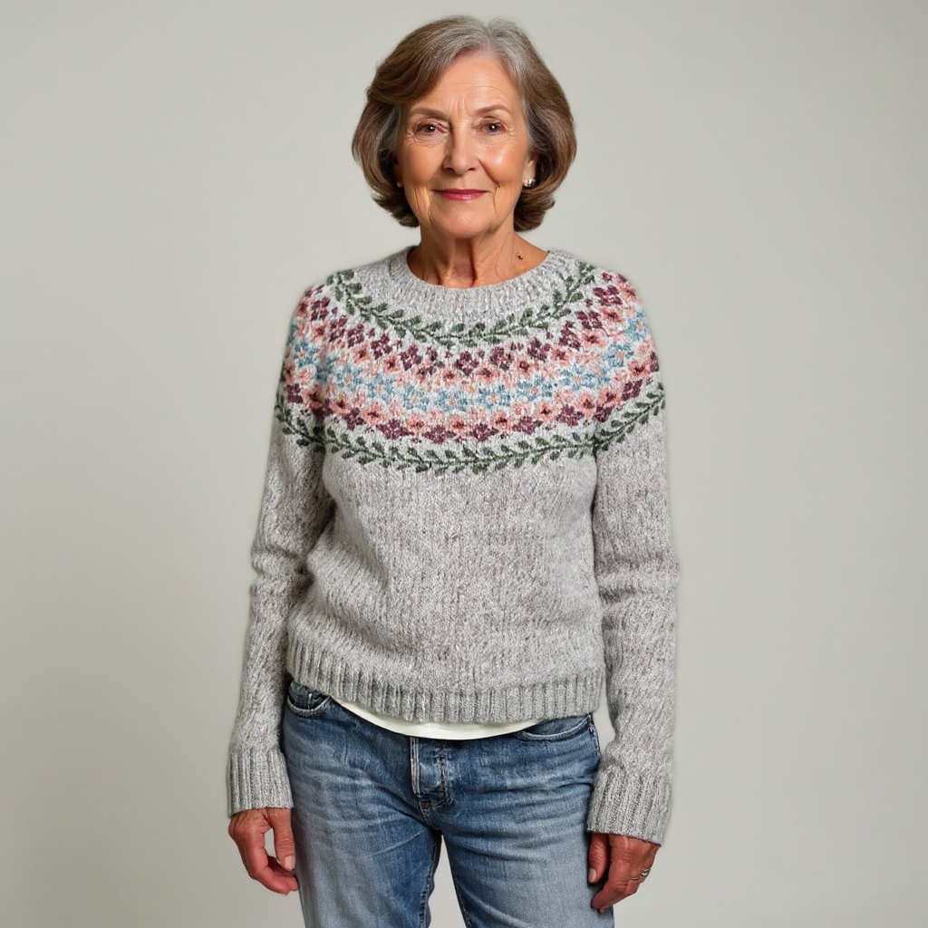 Maddison - Vintage Patterned Knit Sweater