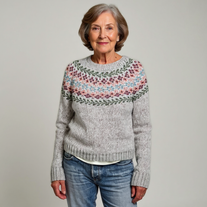 Maddison - Vintage Patterned Knit Sweater