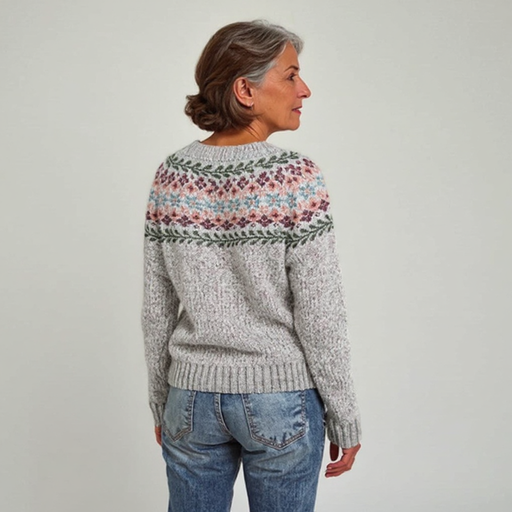 Maddison - Vintage Patterned Knit Sweater