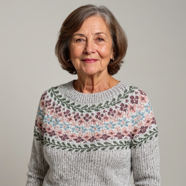 Maddison - Vintage Patterned Knit Sweater