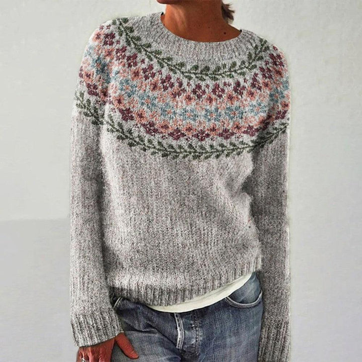 Maddison - Vintage Patterned Knit Sweater