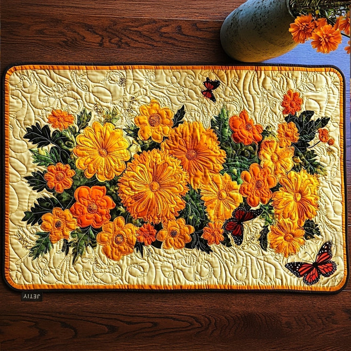 Bright Day of the Dead Quilted Placemat Set
