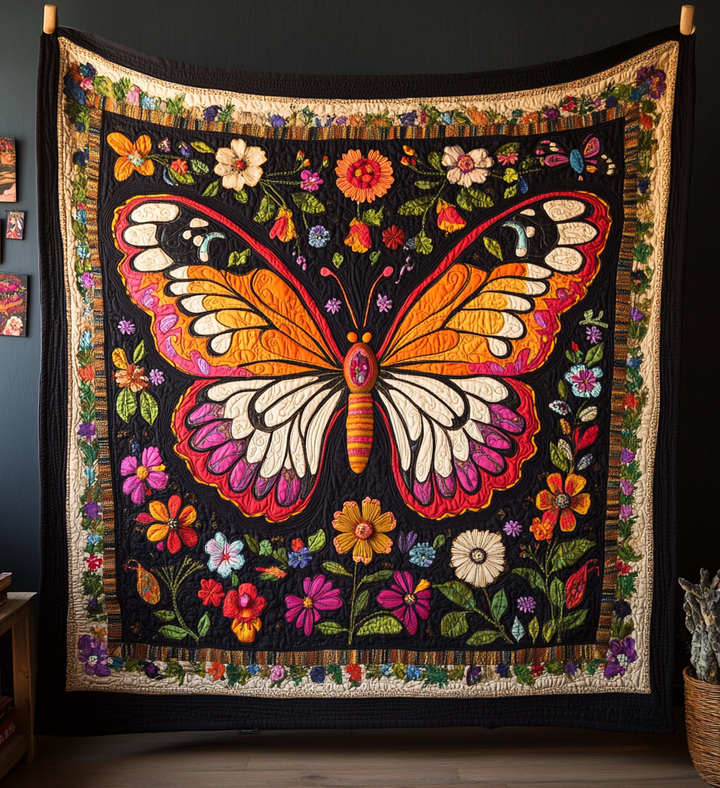 Butterfly Dreams Art Quilt Wall Hanging