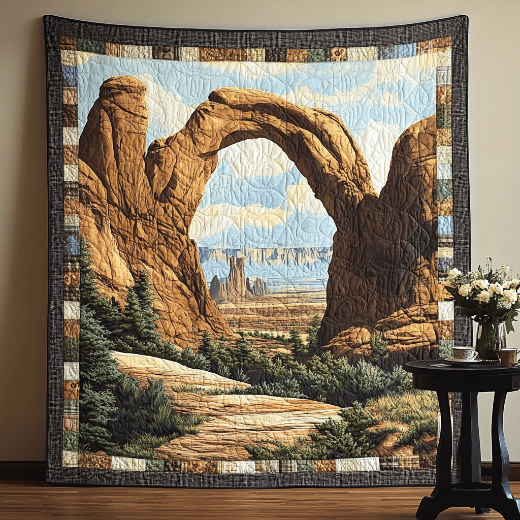 Canyon Archway Art Quilt Wall Hanging