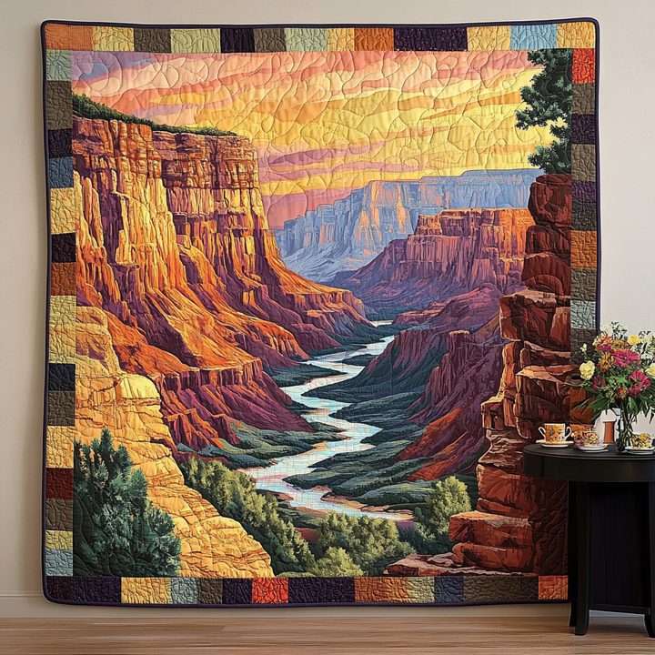 Canyon Panorama Art Quilt Wall Hanging