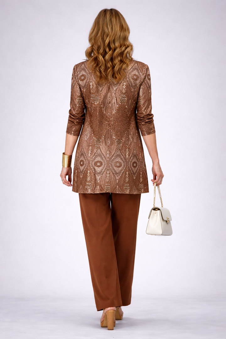 Cerise - Brown Three-Piece Matching Set