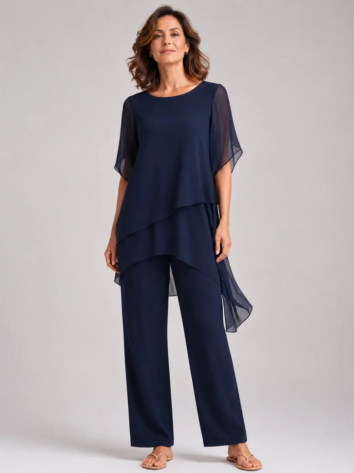 Audrey - Gauze Top and Palazzo Pants Set