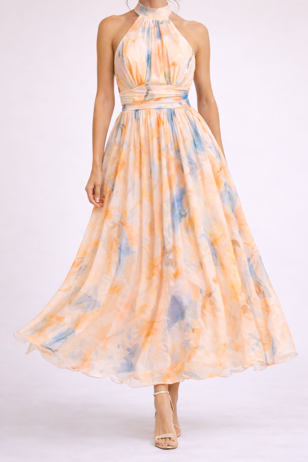 Bridie - Watercolour Midi Dress
