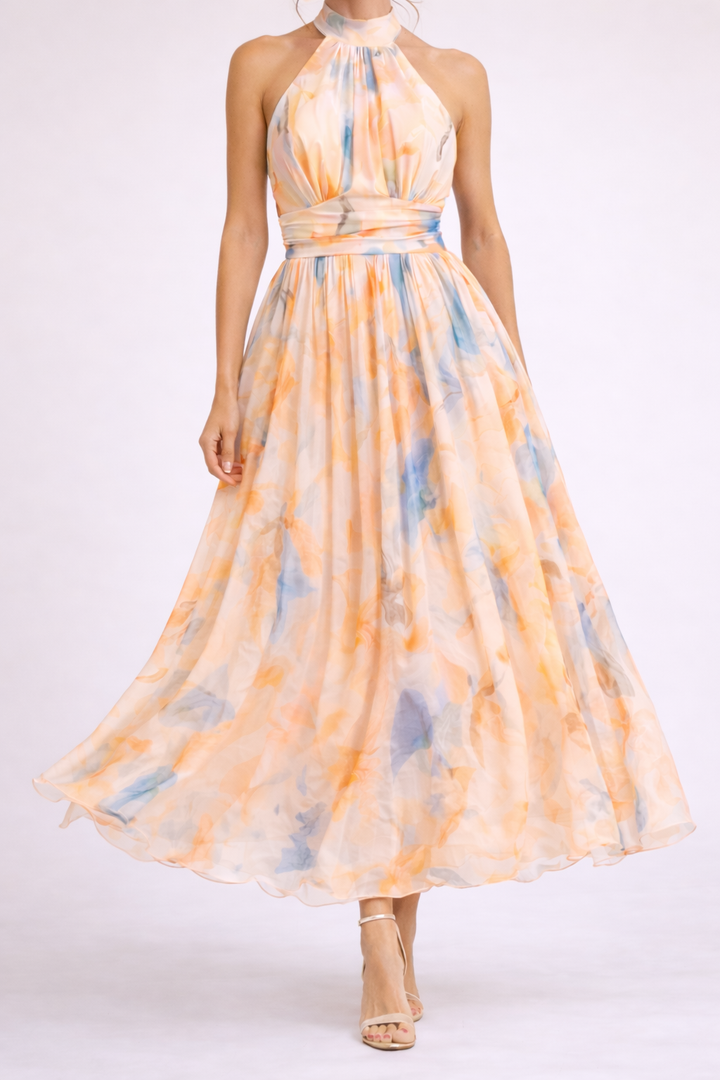 Bridie - Watercolour Midi Dress