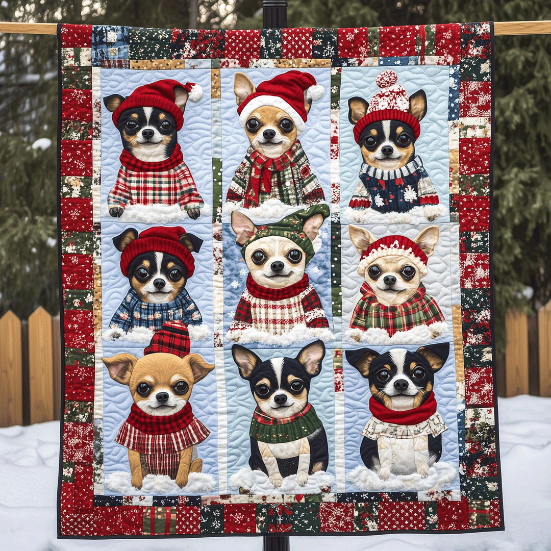 Chi-mas Joy Art Quilt Wall Hanging