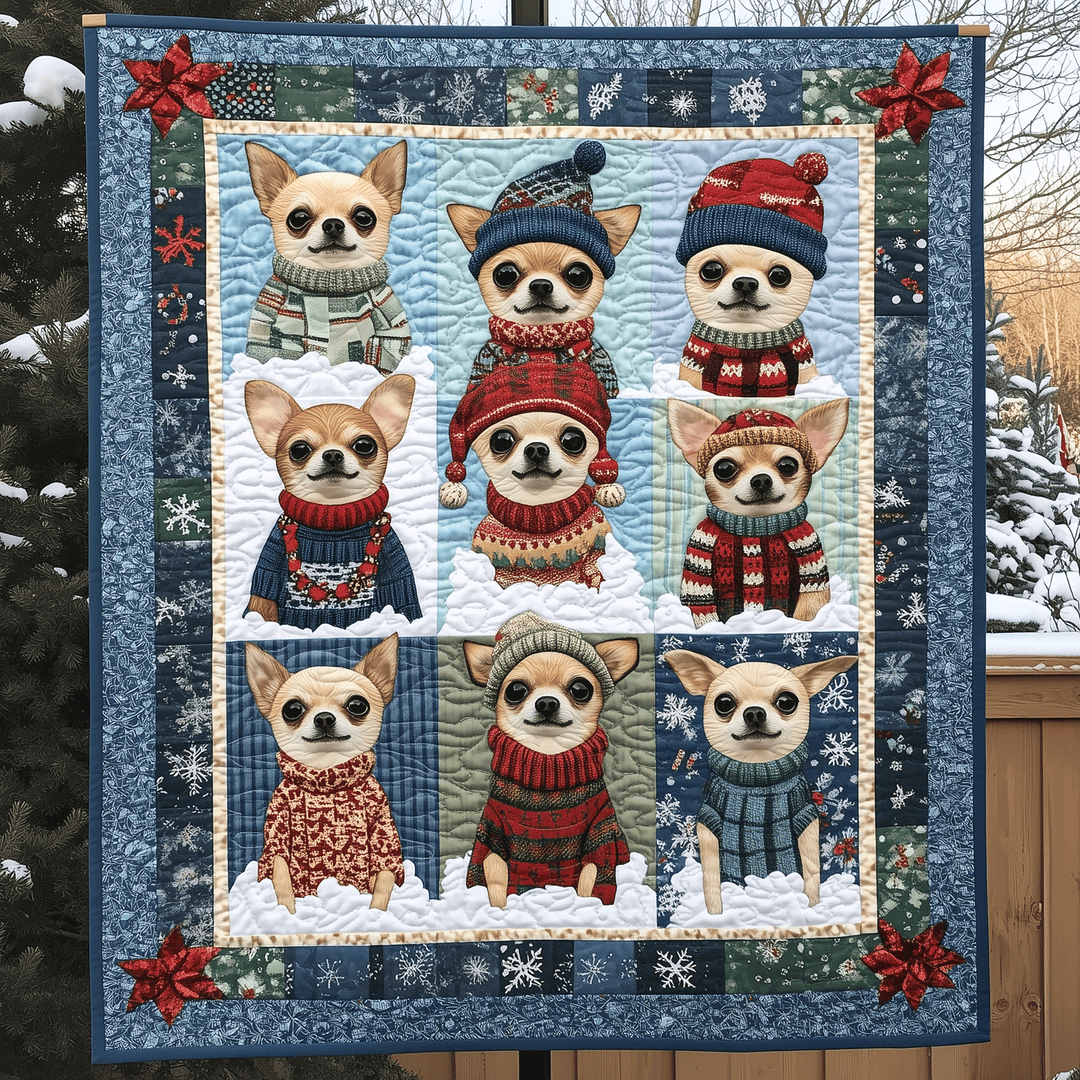 Chi-mas Joyride Art Quilt Wall Hanging