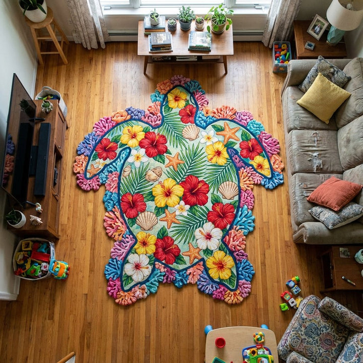 Sea Turtle Shaped Rug